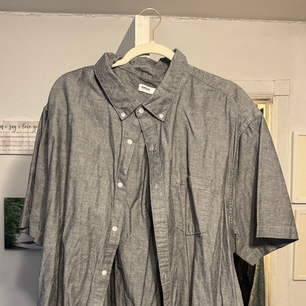 Sonoma Gray Casual Button Down Shirt